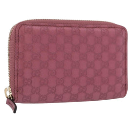 GUCCI Micro GG Canvas Coin Purse Pink 255452 Auth ka1570M
