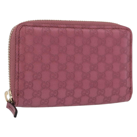 GUCCI Micro GG Canvas Coin Purse Pink 255452 Auth ka1570M
