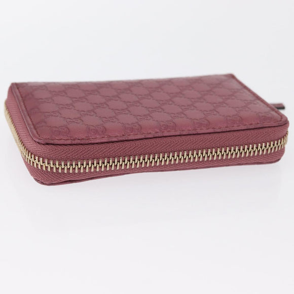 GUCCI Micro GG Canvas Coin Purse Pink 255452 Auth ka1570M