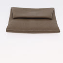 HERMES Coin Purse Leather Beige Silver Auth ka1572-6