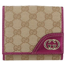 GUCCI GG Canvas Geldbörse Beige Gold 181594 Auth ka1573V-13