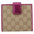 GUCCI GG Canvas Geldbörse Beige Gold 181594 Auth ka1573V-2