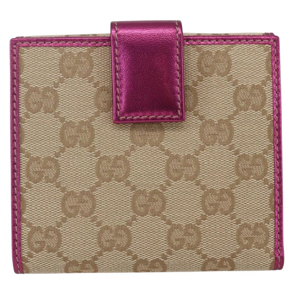 GUCCI GG Canvas Geldbörse Beige Gold 181594 Auth ka1573V
