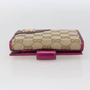 GUCCI GG Canvas Geldbörse Beige Gold 181594 Auth ka1573V-5
