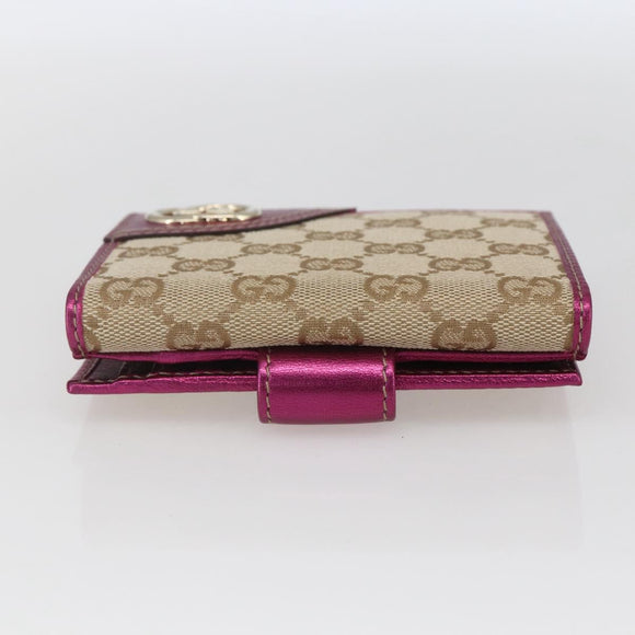 GUCCI GG Canvas Geldbörse Beige Gold 181594 Auth ka1573V