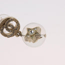CHANEL COCO Mark Pierce Earring metal Gold CC Auth ka1574-5