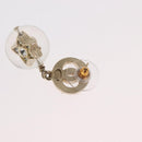 CHANEL COCO Mark Pierce Earring metal Gold CC Auth ka1574-7