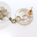 CHANEL COCO Mark Pierce Earring metal Gold CC Auth ka1574-8