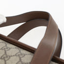 GUCCI GG Supreme Horsebit Hand Bag PVC Gold Beige 627323 Auth ka1576M-8