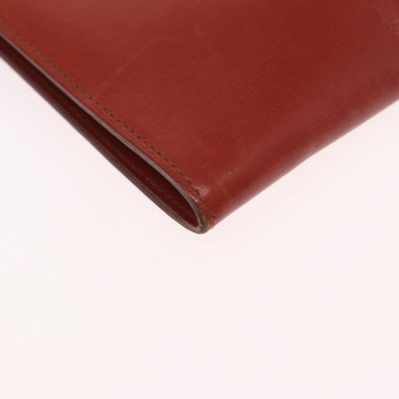 HERMES Onimetu Shoulder Bag Leather Brown Auth ka1579