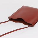 HERMES Onimetu Shoulder Bag Leather Brown Auth ka1579-6