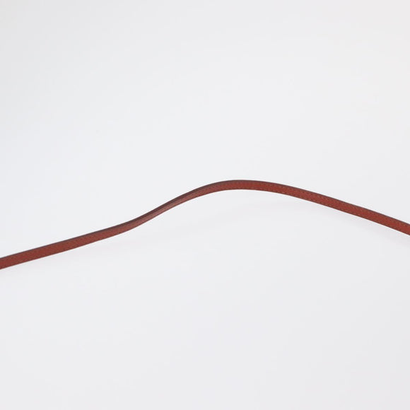 HERMES Onimetu Shoulder Bag Leather Brown Auth ka1579