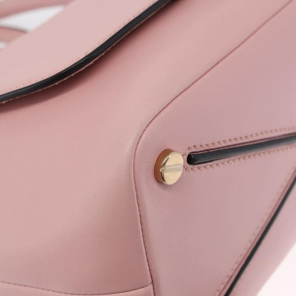 VALENTINO Handtasche Leder 2-Wege Pink Gold Auth ka1580