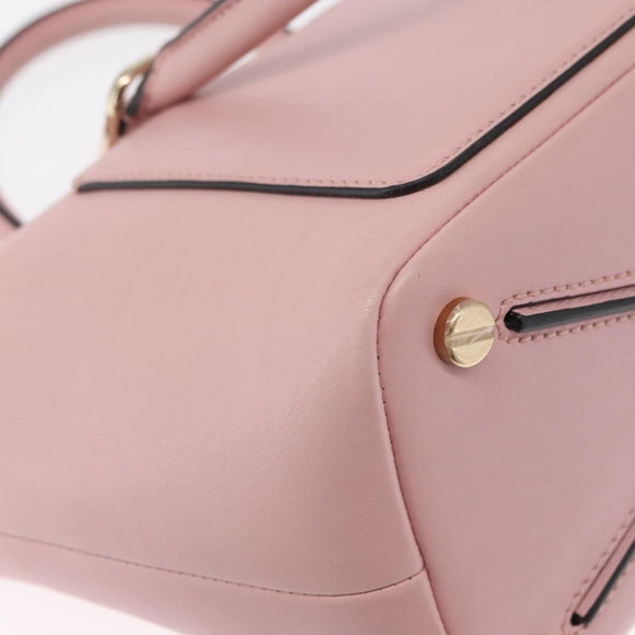 VALENTINO Handtasche Leder 2-Wege Pink Gold Auth ka1580