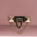 VALENTINO Handtasche Leder 2-Wege Pink Gold Auth ka1580-18