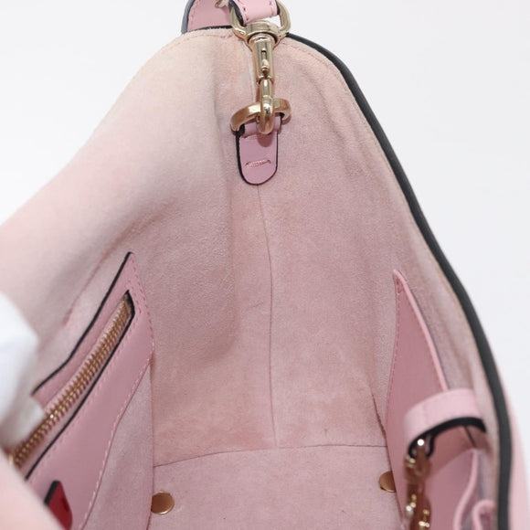VALENTINO Handtasche Leder 2-Wege Pink Gold Auth ka1580