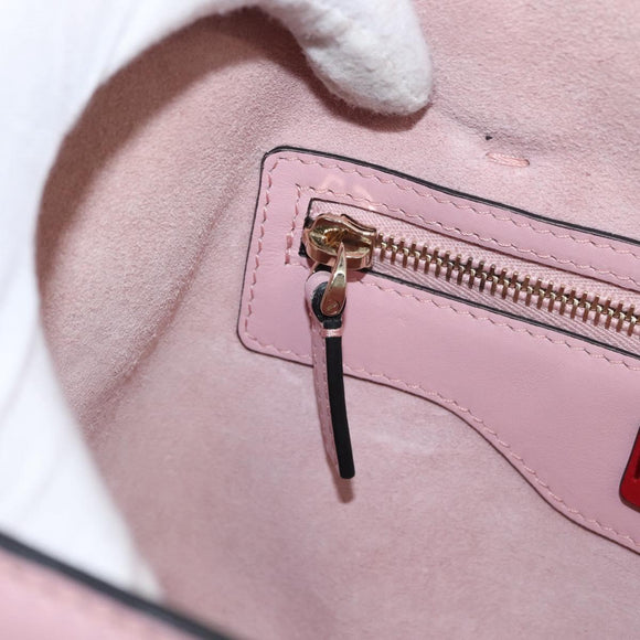 VALENTINO Handtasche Leder 2-Wege Pink Gold Auth ka1580