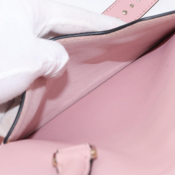 VALENTINO Handtasche Leder 2-Wege Pink Gold Auth ka1580
