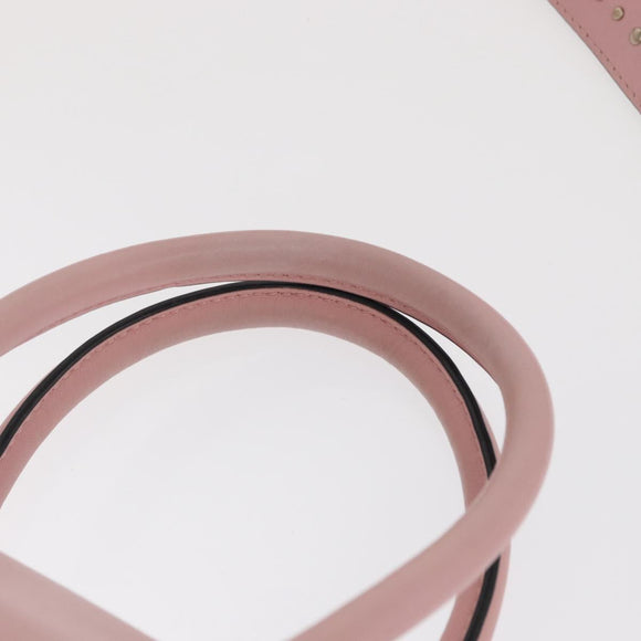 VALENTINO Handtasche Leder 2-Wege Pink Gold Auth ka1580