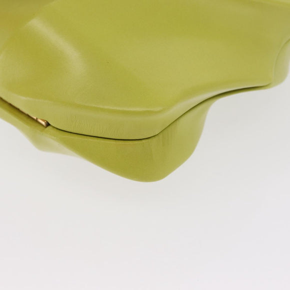 BOTTEGA VENETA Clutch Bag Leather Green Auth ka1582M