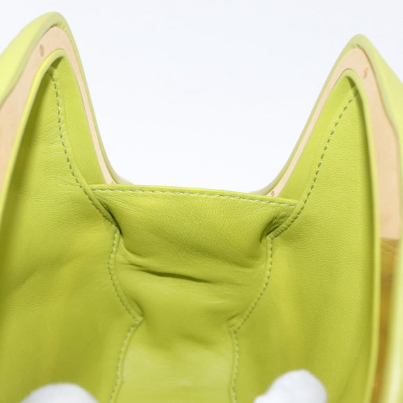 BOTTEGA VENETA Clutch Bag Leather Green Auth ka1582M