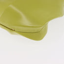 BOTTEGA VENETA Clutch Bag Leather Green Auth ka1582M-14