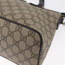 GUCCI GG Supreme Hand Bag PVC 2way Beige Silver 429019 Auth ka1583-14