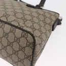 GUCCI GG Supreme Hand Bag PVC 2way Beige Silver 429019 Auth ka1583-16