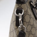 GUCCI GG Supreme Hand Bag PVC 2way Beige Silver 429019 Auth ka1583-17