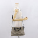 GUCCI GG Supreme Hand Bag PVC 2way Beige Silver 429019 Auth ka1583-28