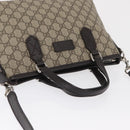 GUCCI GG Supreme Hand Bag PVC 2way Beige Silver 429019 Auth ka1583-6