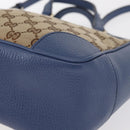 GUCCI GG Canvas Brie Hand Bag Outlet 2way Beige Gold 449241 Auth ka1584-15
