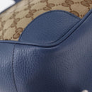 GUCCI GG Canvas Brie Hand Bag Outlet 2way Beige Gold 449241 Auth ka1584-16