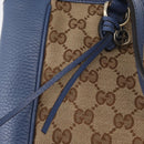 GUCCI GG Canvas Brie Hand Bag Outlet 2way Beige Gold 449241 Auth ka1584-18