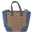 GUCCI GG Canvas Brie Hand Bag Outlet 2way Beige Gold 449241 Auth ka1584-2