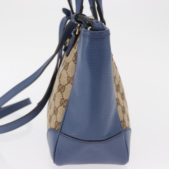 GUCCI GG Canvas Brie Hand Bag Outlet 2way Beige Gold 449241 Auth ka1584