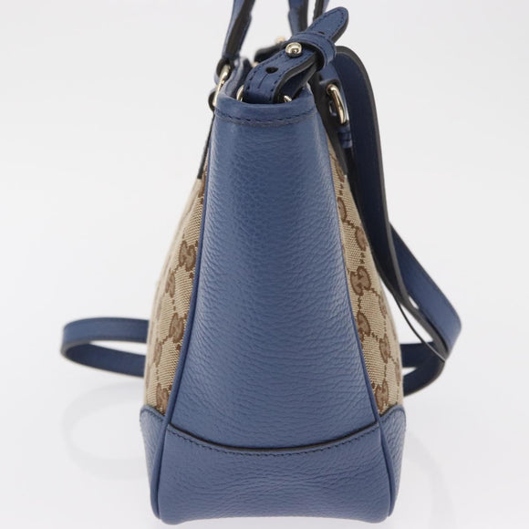 GUCCI GG Canvas Brie Hand Bag Outlet 2way Beige Gold 449241 Auth ka1584