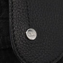 Christian Dior Oblique Trotter Canvas Saddle bag Bag Black Silver Auth ka1589A-15