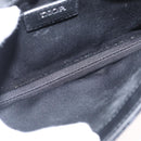 Christian Dior Oblique Trotter Canvas Saddle bag Bag Black Silver Auth ka1589A-18