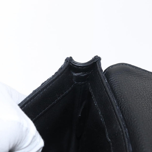 Christian Dior Oblique Trotter Canvas Saddle bag Bag Black Silver Auth ka1589A