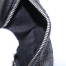 Christian Dior Oblique Trotter Canvas Saddle bag Bag Black Silver Auth ka1589A-22