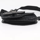 Christian Dior Oblique Trotter Canvas Saddle bag Bag Black Silver Auth ka1589A-9