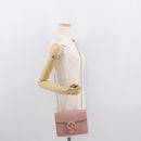 GUCCI Interlocking Chain Shoulder Bag Leather Pink Gold 510304 Auth ka1595M-25