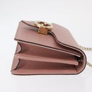 GUCCI Interlocking Chain Shoulder Bag Leather Pink Gold 510304 Auth ka1595M-4