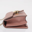 GUCCI Interlocking Chain Shoulder Bag Leather Pink Gold 510304 Auth ka1595M-5