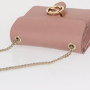 GUCCI Interlocking Chain Shoulder Bag Leather Pink Gold 510304 Auth ka1595M-6
