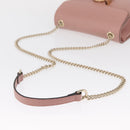 GUCCI Interlocking Chain Shoulder Bag Leather Pink Gold 510304 Auth ka1595M-7