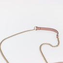 GUCCI Interlocking Chain Shoulder Bag Leather Pink Gold 510304 Auth ka1595M-8