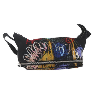 FENDI Waist bag Nylon Leather Multicolor Silver Auth ka1596SAM