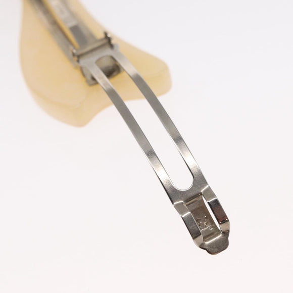 CHANEL COCO Mark Valletta Hair clip plastic Beige CC Auth ka1597V